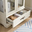 Vitrine lumineuse en verre avec tablettes réglables - Vitrine élégante à 2 portes et tiroir intégré, ampoule incluse - fini blanc-643497349