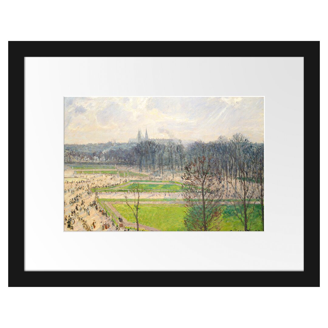 Gerahmter Kunstdruck The Garden of the Tuileries II von Camille Pissarro