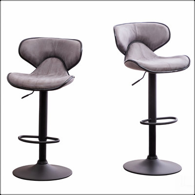 Ensemble de 2 tabourets pivotants réglables Masaccio avec base chromée Airlift