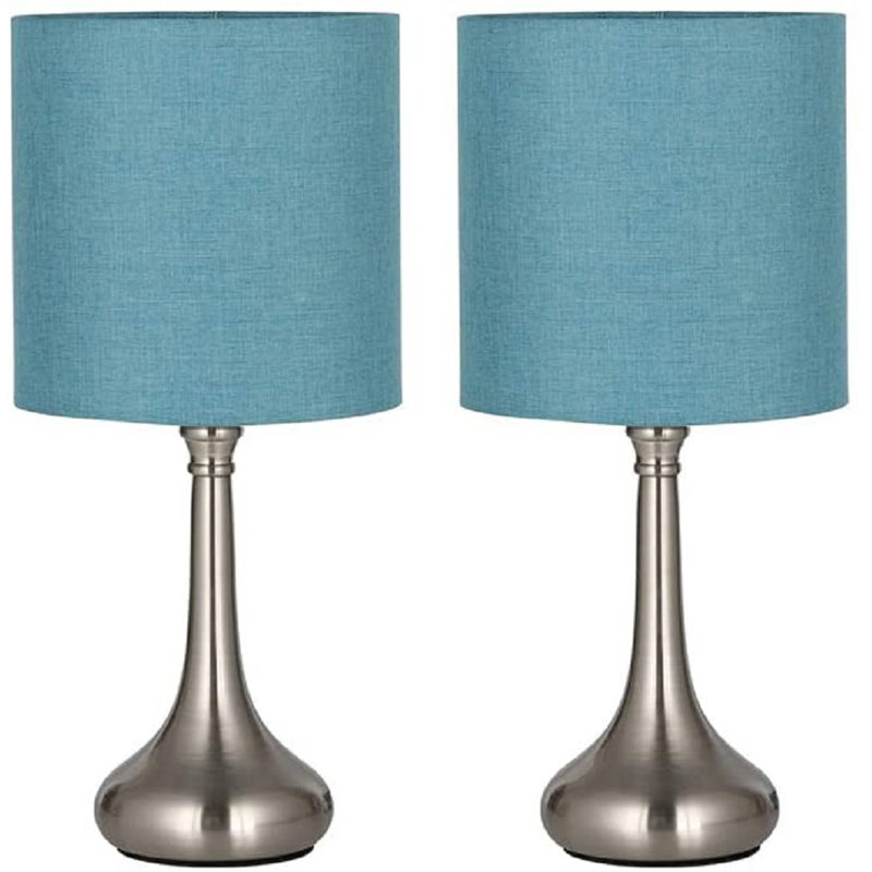 Ensemble de lampe de table 15,25 "Briggston, Bleu, Argent