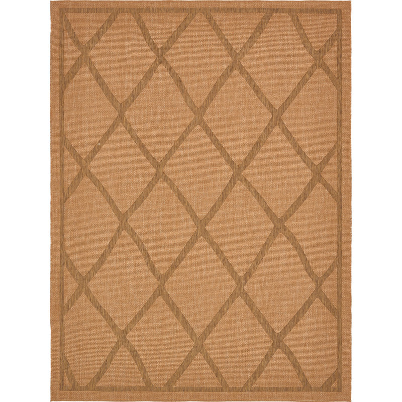 Tapis d'extérieur couleur caramel, Rectangle 5 pi x 8 pi