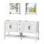 Meuble-lavabo 60 po avec lavabo supérieur, 2 armoires à miroir, 2 robinets et 2 bonde escamotable-511938136-515719158