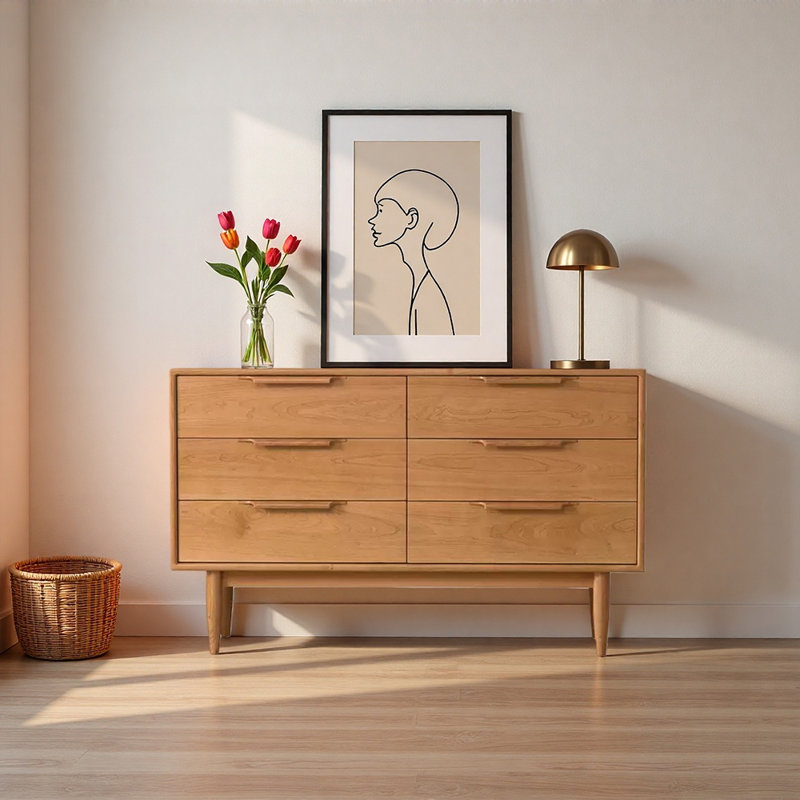 Buffet de style moderne et minimaliste, H 31,5 po x l 47,2 po x P 15,7 po