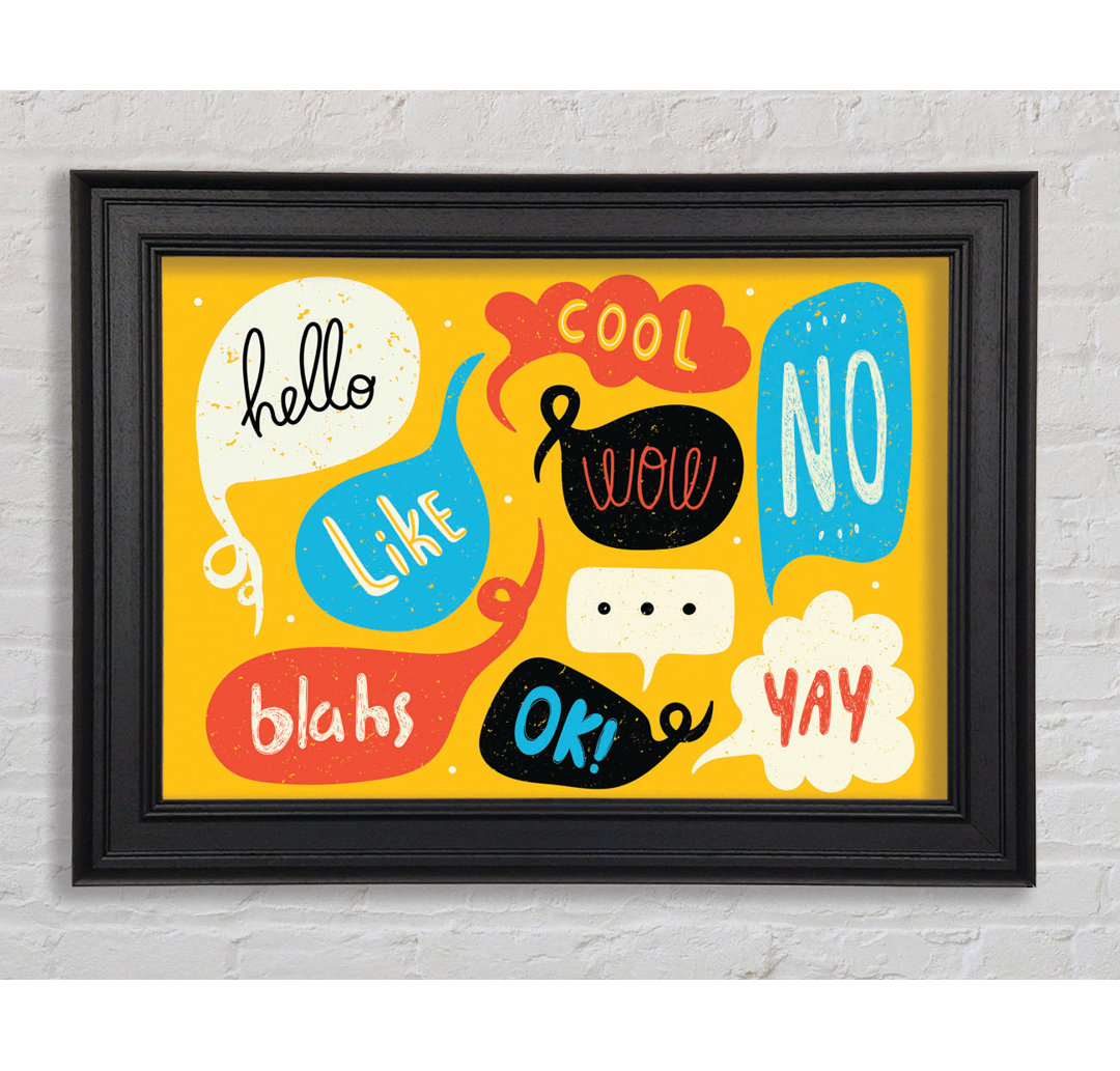 Speech Bubbles Gerahmter Druck