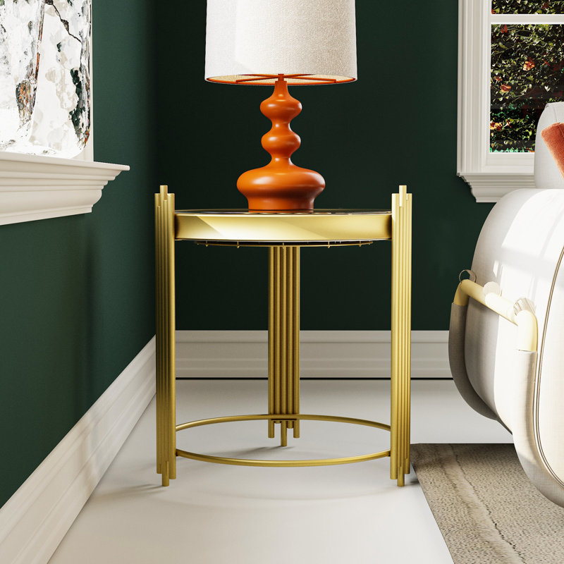Unique End Table With Clock Top