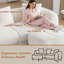 Canapé rembourré 87 po avec repose-pieds Sherpa-1625176513