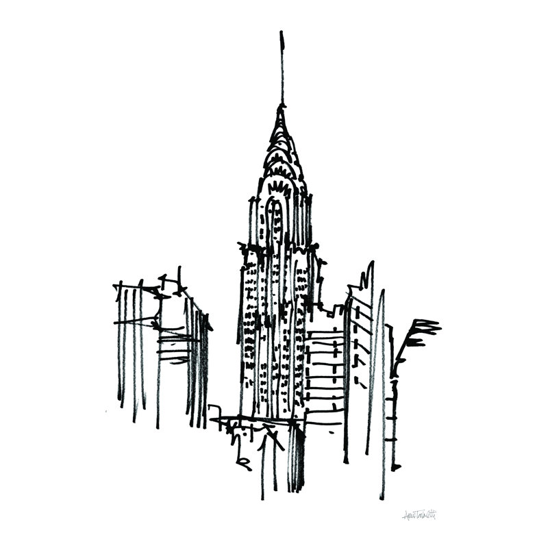 Croquis de Chrysler, H 18 po x l 12 po