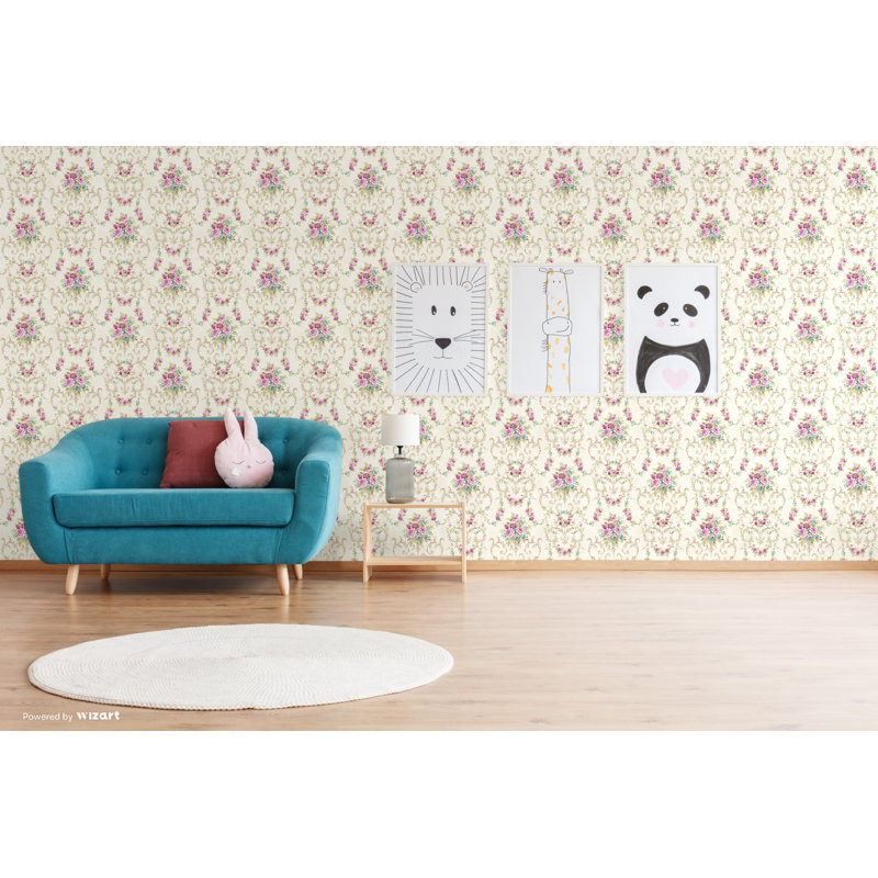 Akron 10m x 53cm Wallpaper Roll, Purple