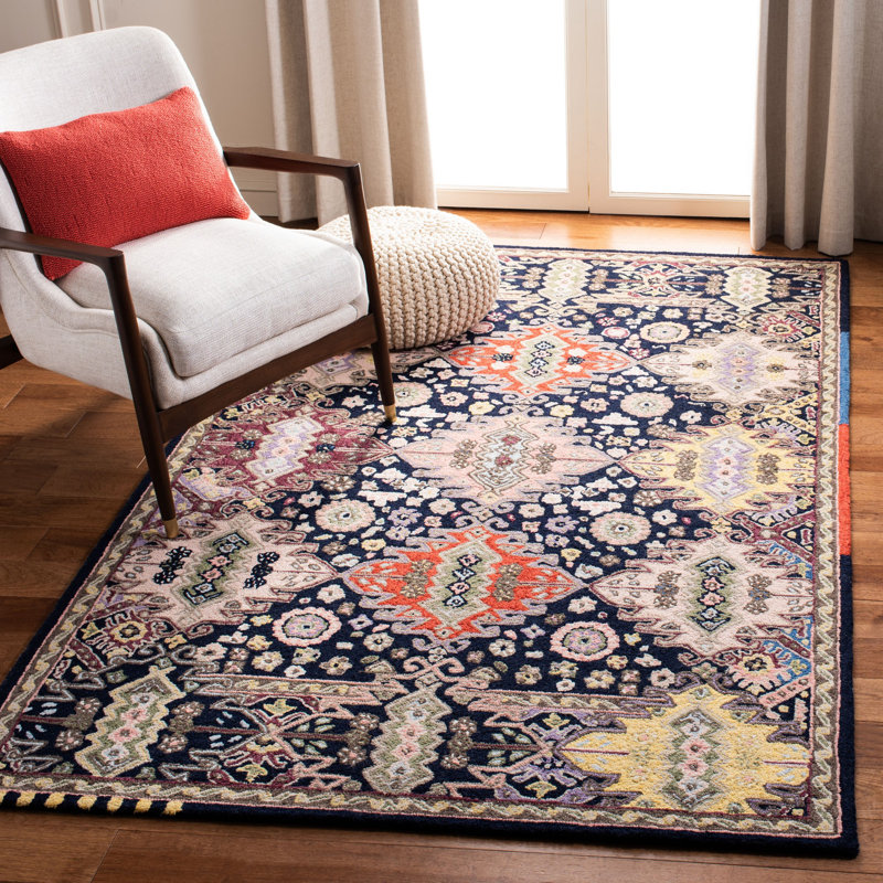 Tapis en laine touffeté à la main Amla, Rectangle de 5 pi x 8 pi