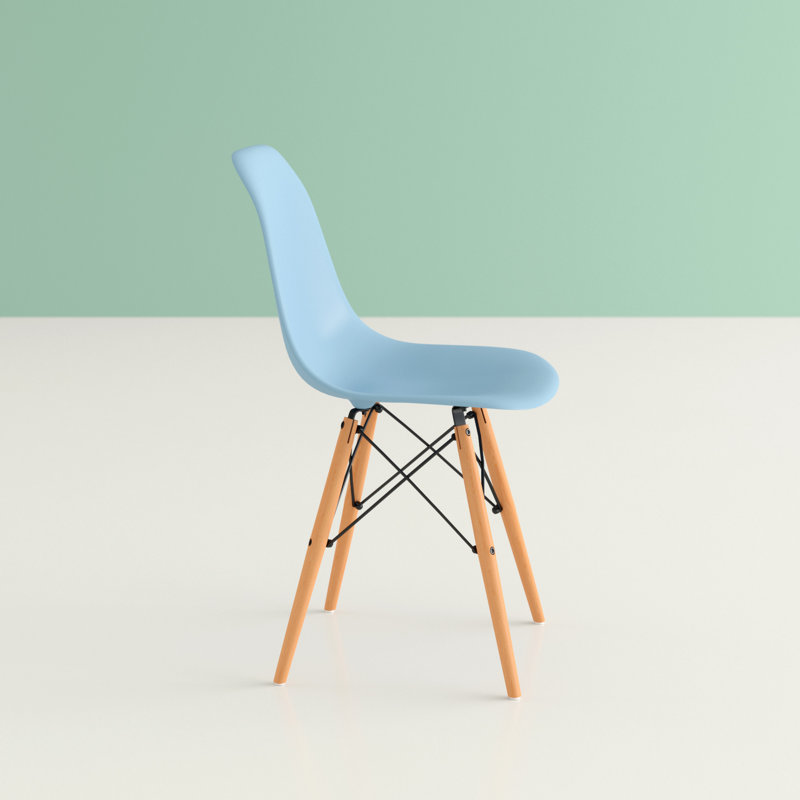 Chaise d'appoint Custer, Bleu pâle, 6