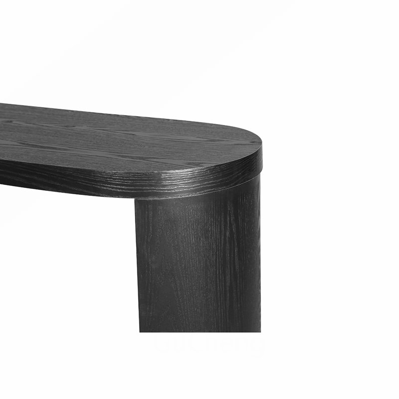 Console polyvalente avec pieds incurvés pour divers styles de décoration, Noir