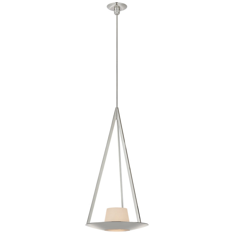Barbara Barry Divina 20" Pendant with Alabaster, Polished Nickel