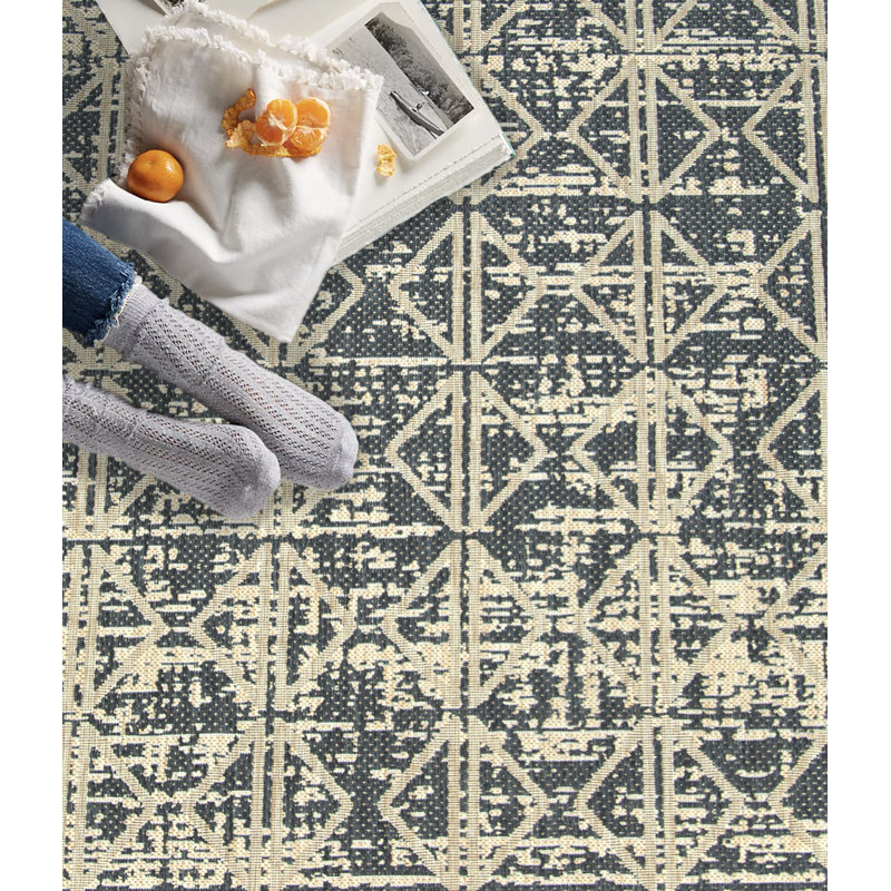 Tapis gris anthracite Tina, Rectangulaire 8 pi x 10 pi