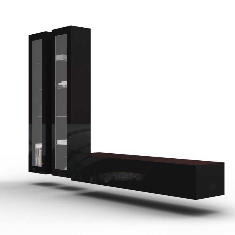 Unfinished Floating Entertainment Centre for TVs up to 48", Black
