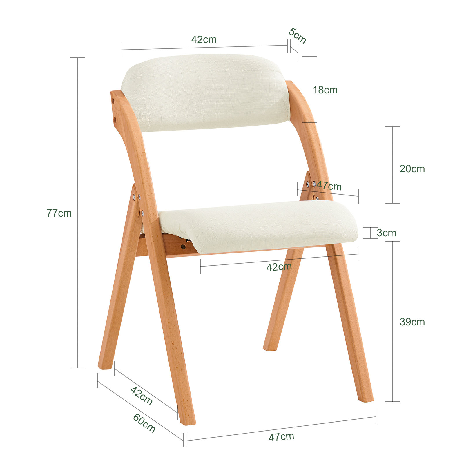 Maja Iron Padded Stackable Folding Chair Folding Chair