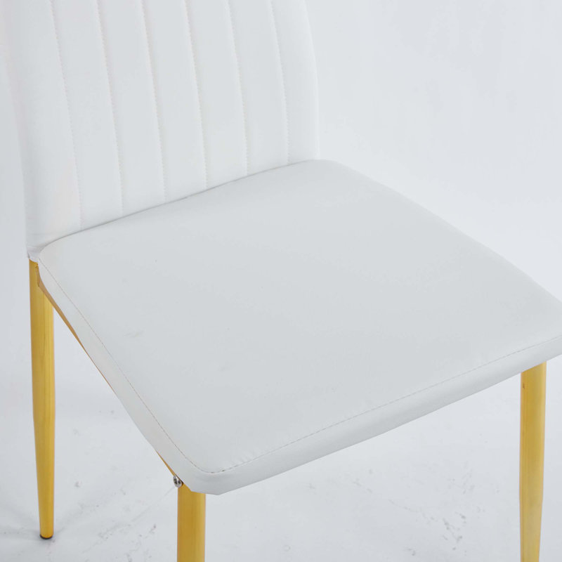 Ensemble de salle à manger 1 + 4,5 pièces, table de salle à manger à pieds en métal Mid-Century pour 4-6 personnes avec plateau en verre, table de salle à manger à piédestal, table basse de loisirs