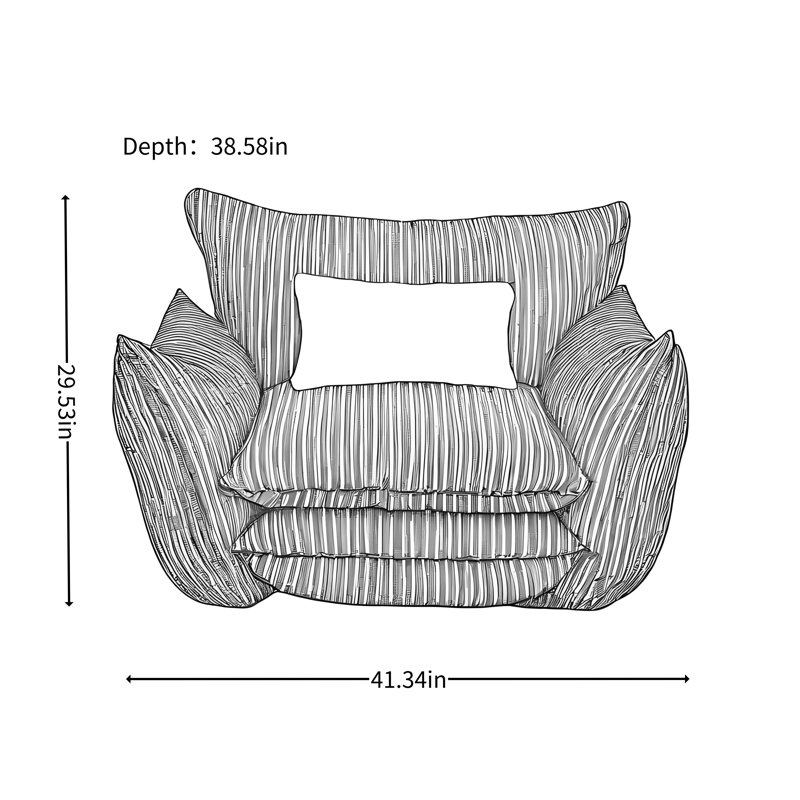 Ultra-minimalist Single Sofa, Red