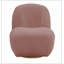 Fauteuil d'appoint pivotant rose