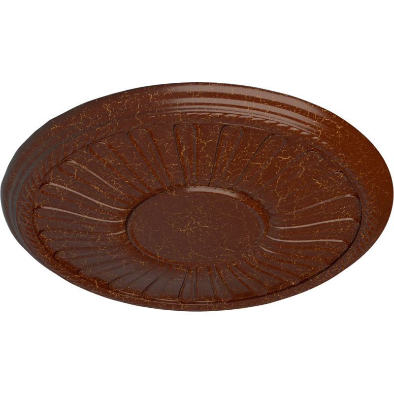 Médaillon de plafond Endurathane Bellona, DE 23 5/8 po x P 3 5/8 po x P 1 1/8 po (convient aux auvents jusqu'à 3 5/8 po), finition or pâle peinte à la main