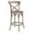 Wicker Counter Stool with Solid Wood Frame
