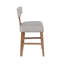 Tabouret de comptoir Tely avec dossier en T gris clair, structure brun naturel-121545362