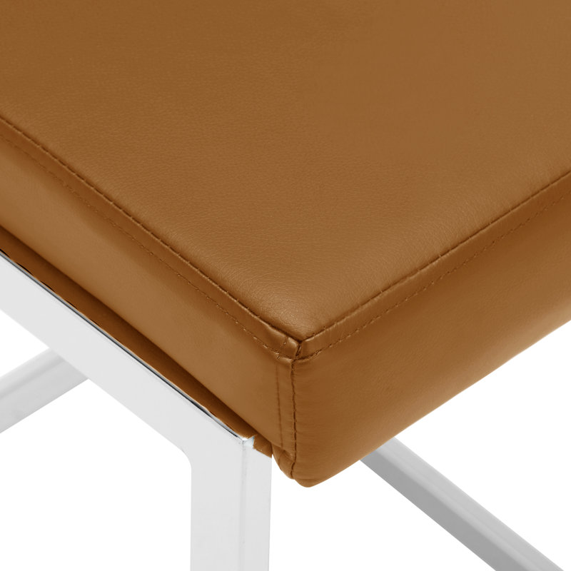 Tabouret de comptoir rembourré 26 po Daco, 2, Brun