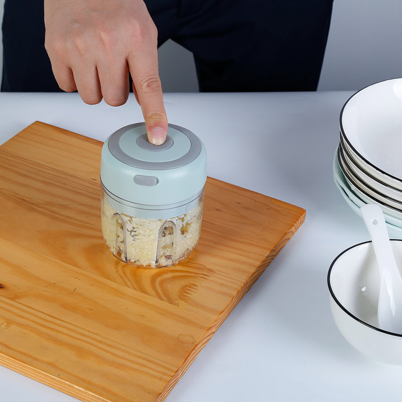 8.45OZ Mini Electric Garlic Chopper, Green