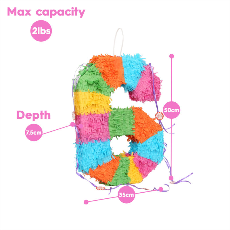 Fax Potato - Pinata Set with Stick & Blindfold - 60th Birthday / Anniversary - Rainbow