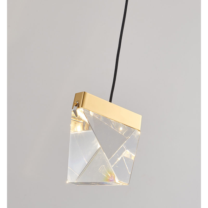 Luminaire suspendu en cristal 1 lumière Transitional