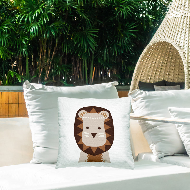 Coussin d'extérieur Neutral Tone Lion