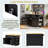 Large Rolling Kitchen Island With Drop Leaf, Power Outlet, Internal Storage Racks, 5 Open Side Racks, 2 Drawers, An Adjustable Shelf-712257205