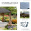 Pavillon de jardin avec toit rigide 10 pi x 13 pi avec rideaux, filet, pavillon avec crochet de plafond en acier