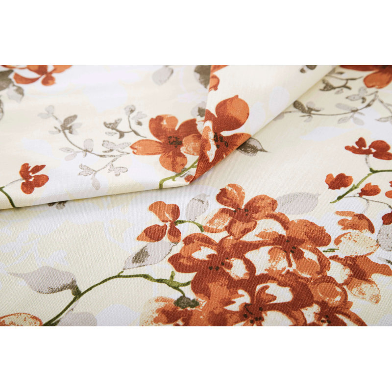 Stuyvesant Eyelet Fully Lined Curtains Pair, Terracotta, 229 x 229 cm