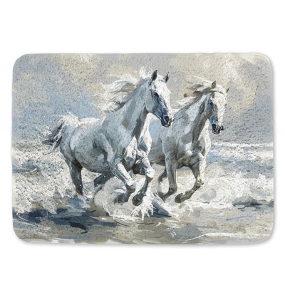 Tapis de salle de bain chevaux