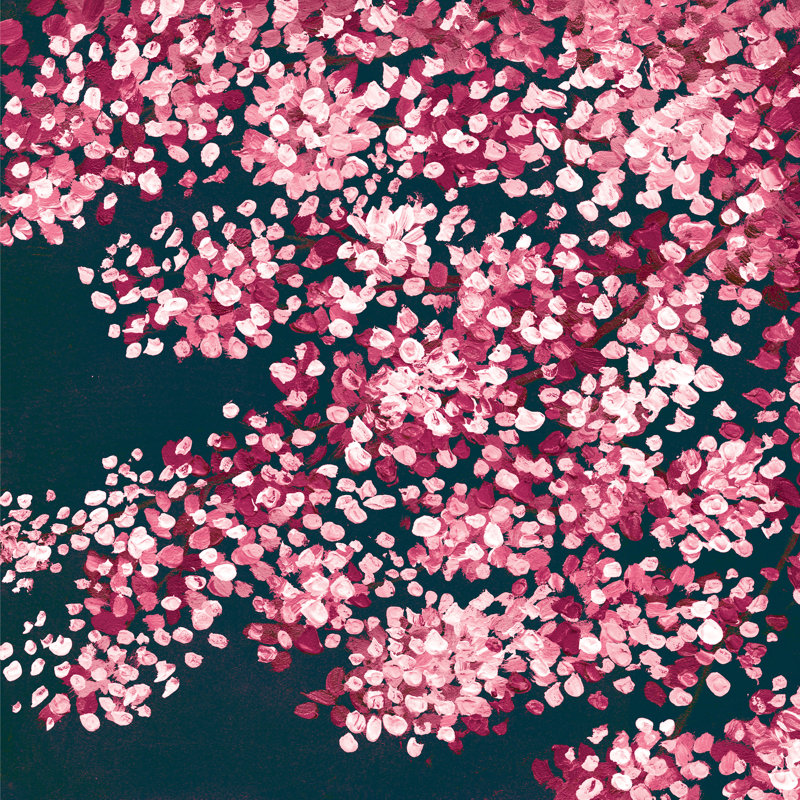 Blush Small Flower Buds - Wrapped Canvas Painting, 76cm H x 76cm W x 3.8cm D