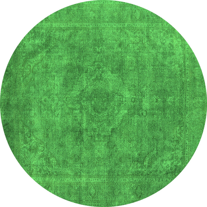 Erikc Washable Oriental Indoor Rug, Round 8'