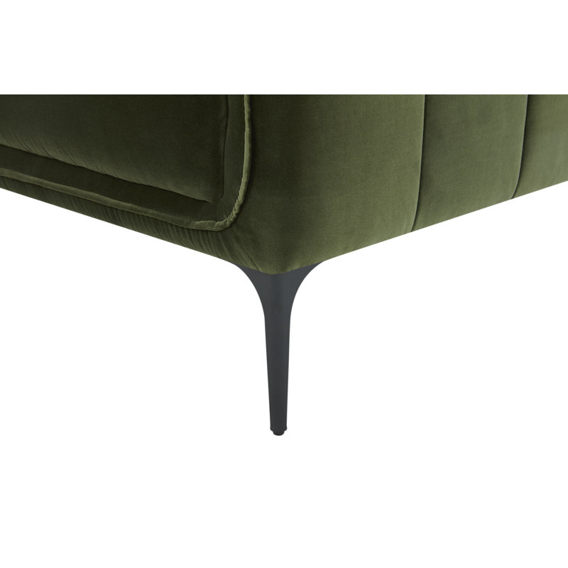 Ensemble de salon 2 pièces Rae, Velours vert militaire Falkirk