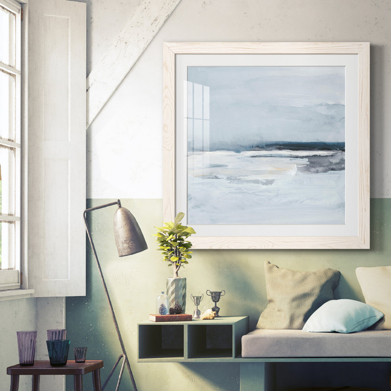 «Inky Coastline II», reproduction encadrée de qualité supérieure - prête à être accrochée, H 24 po x l 24 po x P 1 po
