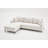 Modern Corner Sofa with Beech Wood Frame, Cream & Black | 100% Polyester Fabric, 101.6 x 32.7 x 71.3 inches | 28 DNS Foam Seating, Easy Clean, Metal Legs | Stylish Industrial Design for Living Room Comfort-1541358341-1536697559-1541358343