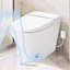 Toilet With Heated Seat - 1/1.28 Dual Flush, Foot Sensor, Night , Structure Smart Without Bidet Seat, Practical Flushing