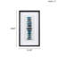 Décoration murale dimensionnelle avec cadre en agate bleue - agate de Céruléen naturelle, fond blanc doux, protection en verre, cadre noir, suspension pour art intérieur, céruléen teinté, base et anneaux 4 D