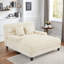 Chaise longue rembourrée en chenille moderne avec dossier réglable et bande lumineuse à DEL-1564775413