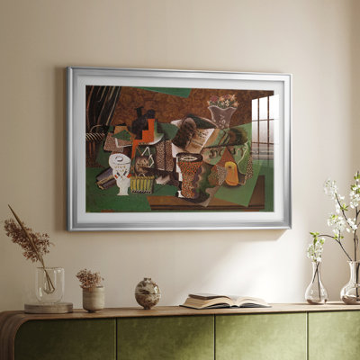 Still Life with "Vive la France"-Pablo Picasso-Framed Print with Mat and glass-1914–1915