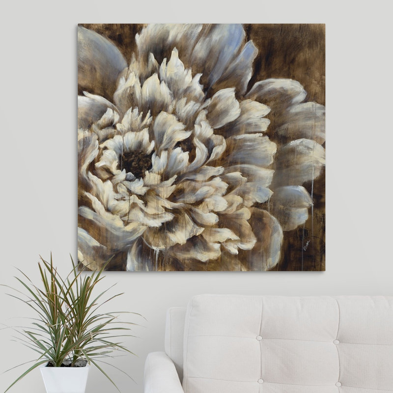 « open fleur ii », peinture sur toile, Toile tendue, H 12 po x l 12 po x p 1,25 po