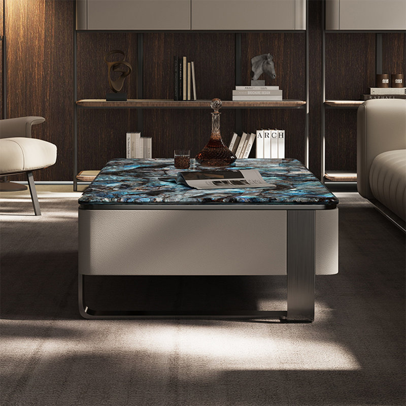Table basse Luxury-lite rectangulaire en marbre