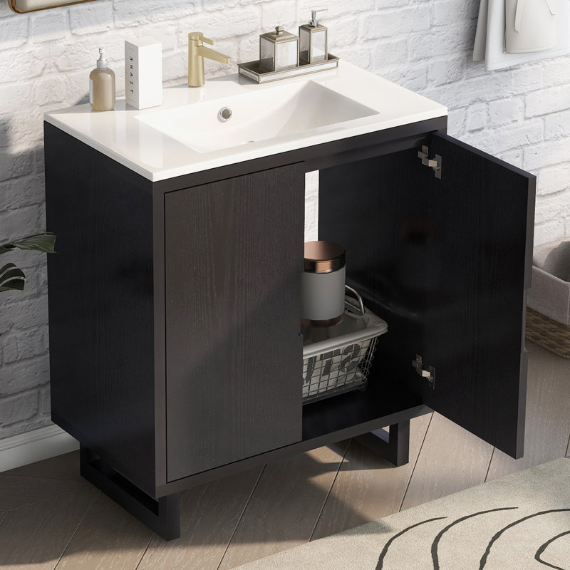 Ensemble de meuble-lavabo simple 30 po Nenney, Noir