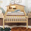 Lit plateforme en bois avec tête de lit en forme de maison, DEL et rangement intégré, cadre de lit-1779354346-1779354347