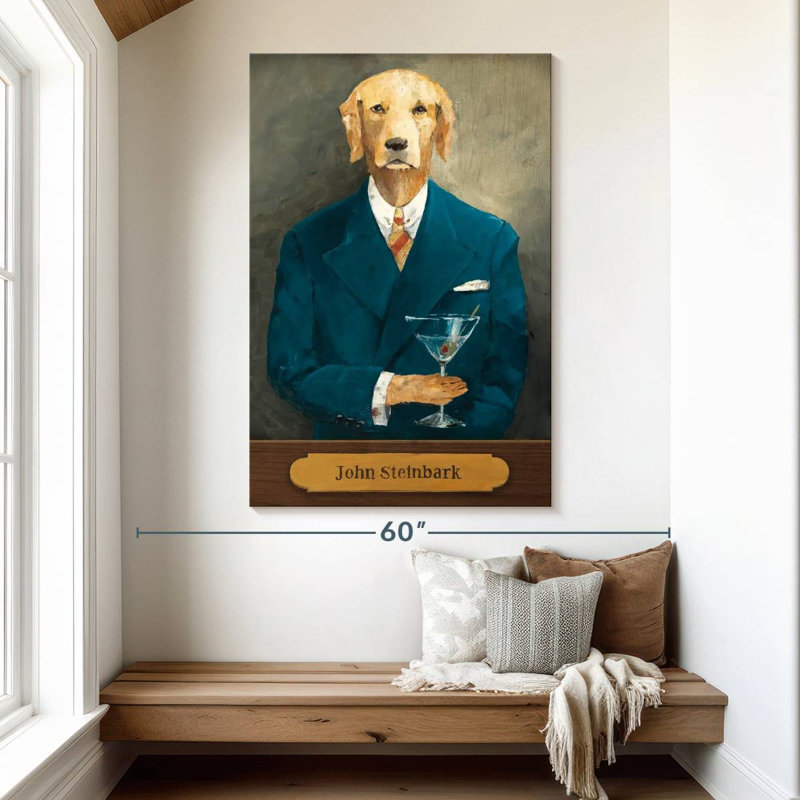 Brampt John Steinbark With Plaque, 51" H x 34" W