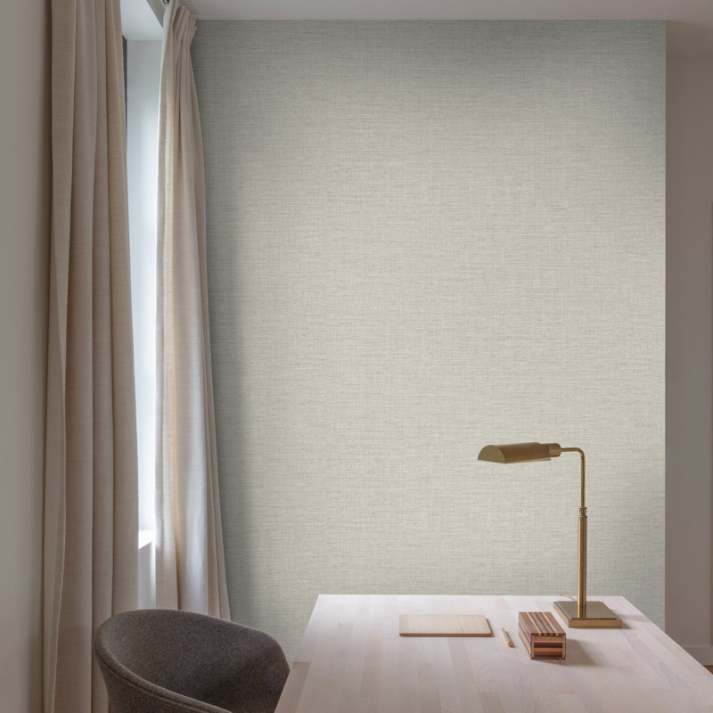 Concept Collection Rough Textile Double Width 42-inches Wide Wallpaper Roll, Pink