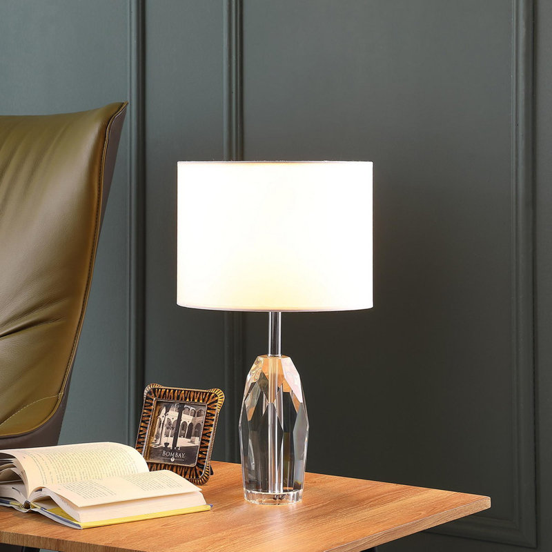 Lampe de table prisme en cristal 19 po Dodecahedron
